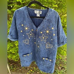 Clubz club z vintage jean blazer jacket